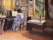 Felix Vallotton Woman at the Piano USA oil painting artist